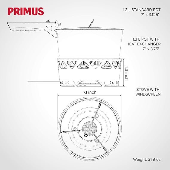 1 Primus | PrimeTech Stove System | Fuel-Efficient All-in-one Backcountry Stove System