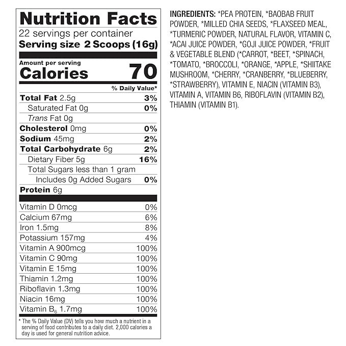 4 BetterBody Foods Organic Antioxidant Fruit and Fiber Superfood Blend, 12.7 Ounce, Powder