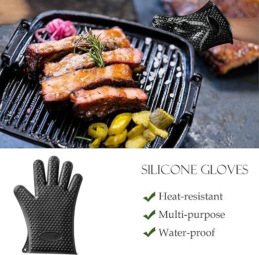 3 26-Piece Stainless Steel BBQ Tool Set with Glove and Corkscrew, Portable Canvas Bag.