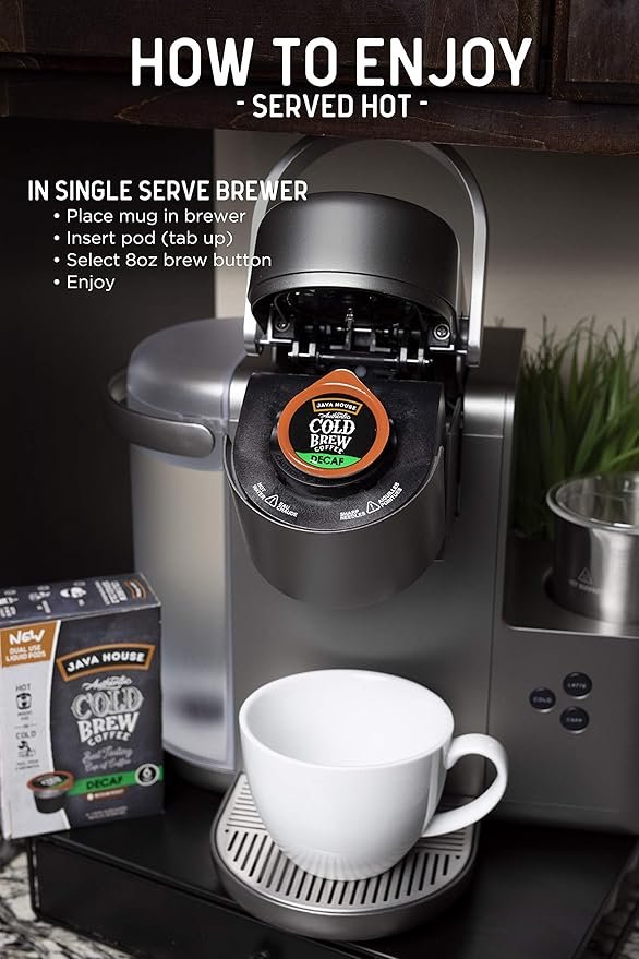 3 Renamed product: Decaffeinated Java House Cold Brew Coffee Concentrate Single Serve Liquid Pods, 1.35 Fl Oz (Pack of 12)