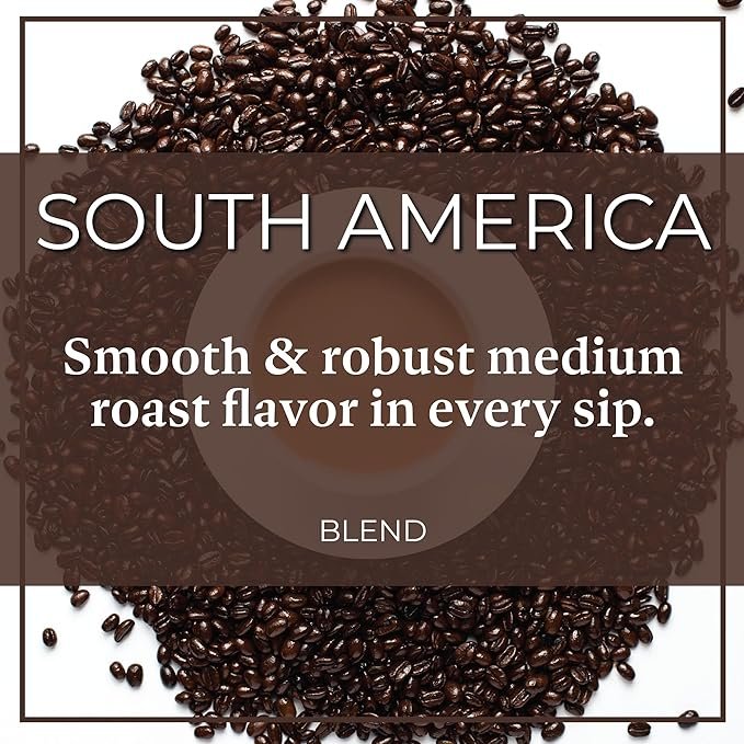 2 The Bean Organic Coffee Company South America, Medium Roast, Whole Bean Coffee, 16-Ounce Bag