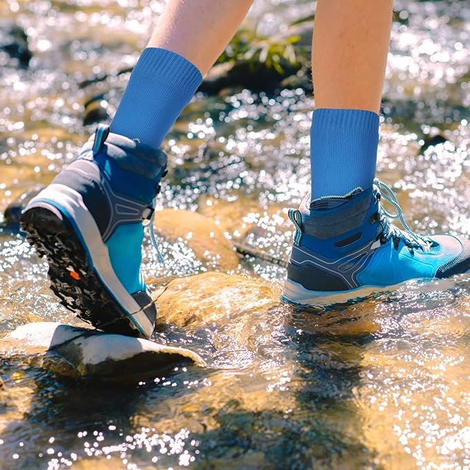 3 2 Pairs Waterproof Socks Unisex Waterproof Breathable Socks Outdoor Skiing Hiking Wading Fishing Socks for Men Women