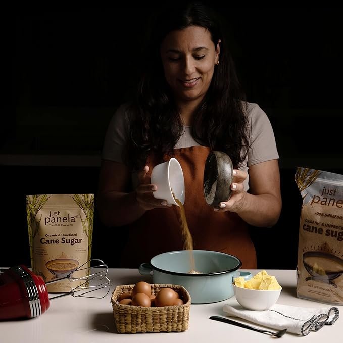 2 Just Panela Unrefined Cane Sugar, 44 Pounds, 100% Unprocessed, Raw Sugar, For Baking, Cooking & Sweetening