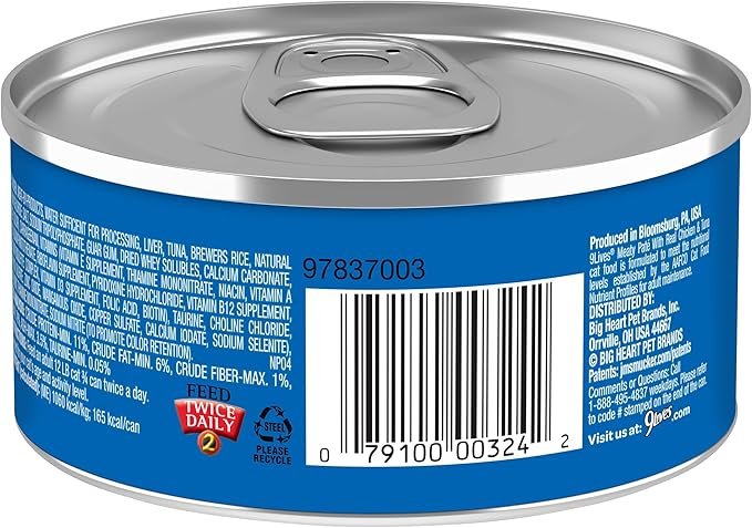 3 9Lives Meaty Paté With Real Chicken & Tuna Wet Cat Food, 5.5 Ounce Can (Pack of 24)