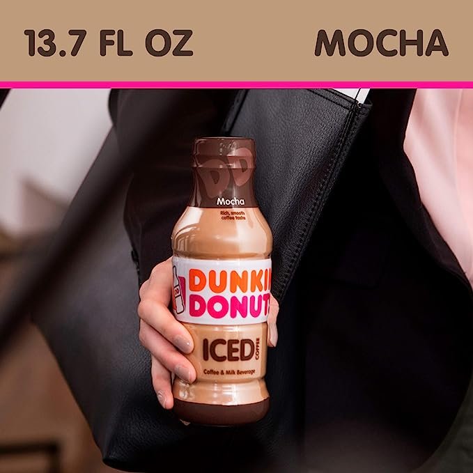 4 Dunkin Donuts Chilled Coffee, Mocha, 13.7 Fl Oz (Pack of 12)