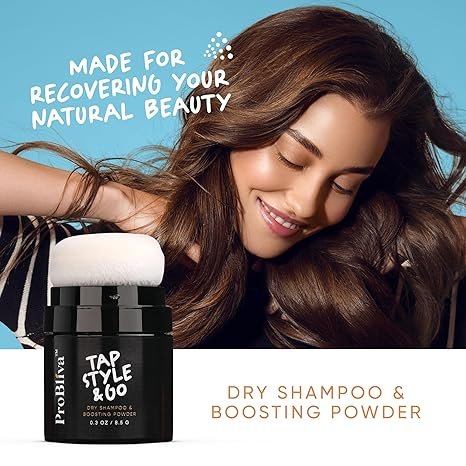 5 Accallo Dry Shampoo Powder, Hair Powder, Travel Size Dry Shampoo, Hair Powder for Women and Men, Volumizing Powder Dry Shampoo, Tap Mini Non-Aerosol Unscented, Biotin Blended