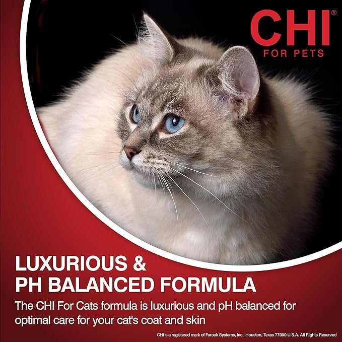 2 Chi for Cats 2 in 1 Shampoo and Conditioner for Cats, 16 oz | Best Cat Shampoo for Cats with Dry Skin | Sulfate & Paraben Free, pH Balanced for Cats, Made in The USA