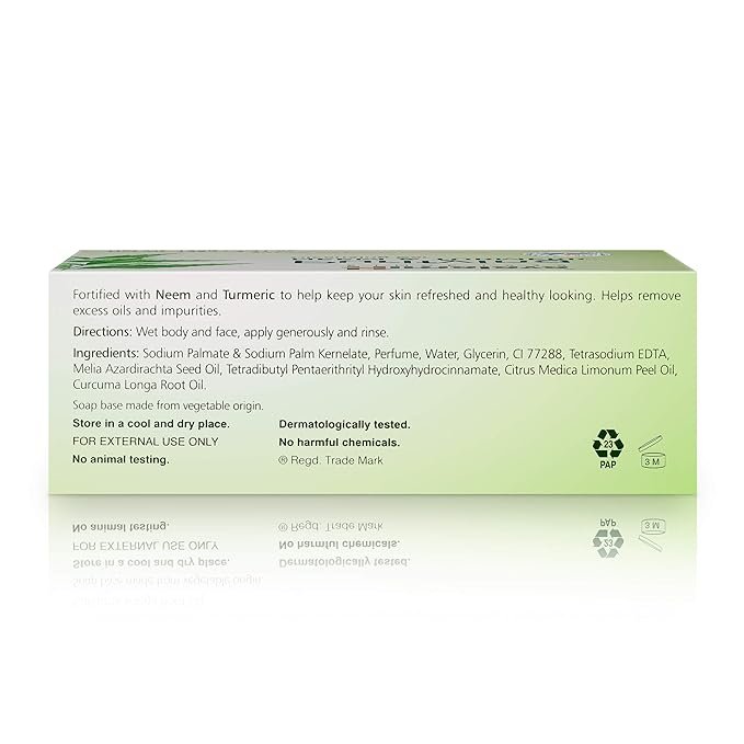 1 Himalaya Purifying Neem & Turmeric Cleansing Bar for Clean and Healthy Looking Skin, 4.41 Oz (125 gm)