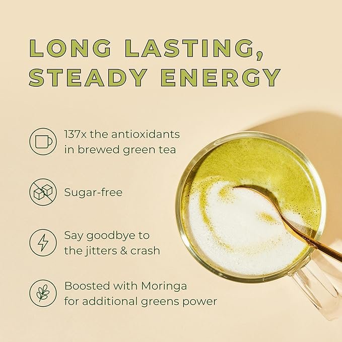 2 Blume Superfoods Latte Organic Matcha Green Tea Powder with Coconut, L-Theanine and Natural Caffeine for Energy & Focus - Matcha from Shizuoka Japan - 30 Servings