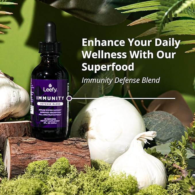 1 Leefy Organics Immunity Defense Blend - Organic Immune Support Supplement, Fast Absorbing Immunity Supplement, Immune Boosters for Adults, Immune Boost, Immune System Booster, Immunity Boost - 2 Oz