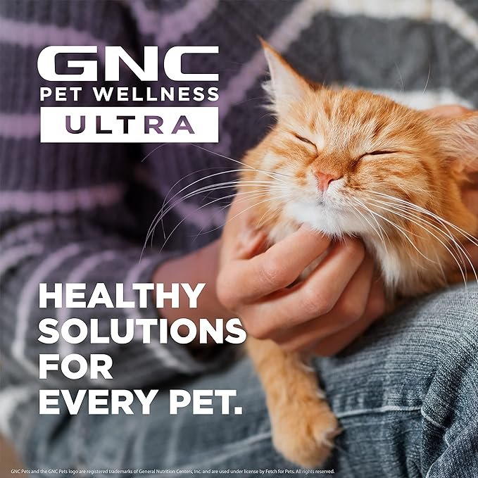 4 GNC Pets Ultra Calming Soft Chews, Cats, Chicken Flavor. 60-ct in an 8-oz Canister | Calming Cat Supplements in Chicken Flavor | Vitamin Supplement for Cats with Anxiety