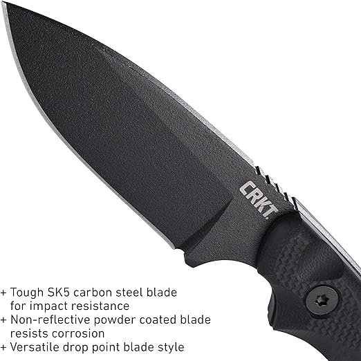 1 CRKT 2082 Portable Blade Tool: Sleek and Efficient Onyx Utility Blade with High-Quality Steel, Smooth Cutting Edge, Sturdy G10 Grip, and Reinforced Nylon Sheath