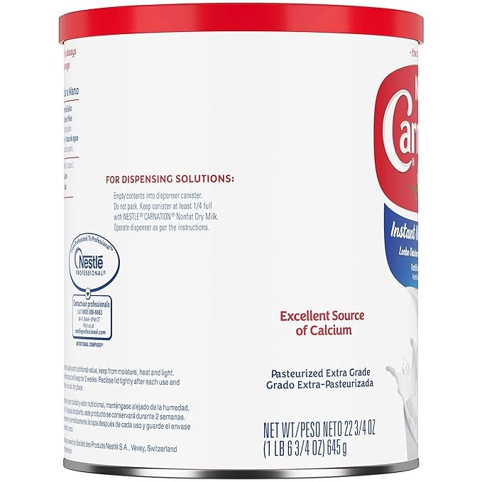 2 Carnation Dry Milk - 22.75 Ounce Can (Shelf-stable Powdered Dairy) - 1.42 Pound (1 Pack)