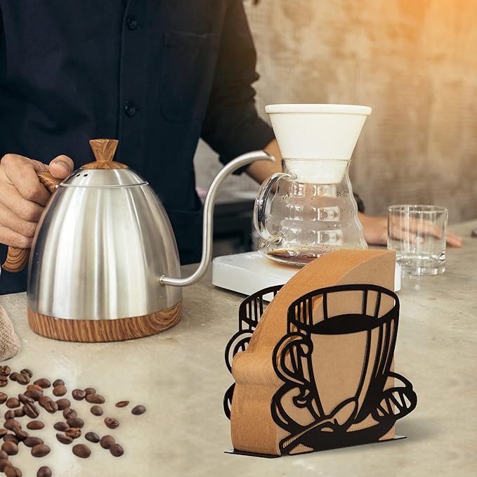 4 Coffee Filter Holder Container Stand