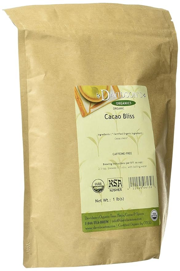 2 Davidson's Organics, Cacao Bliss, Loose Leaf Cacao, 16-Ounce Bag