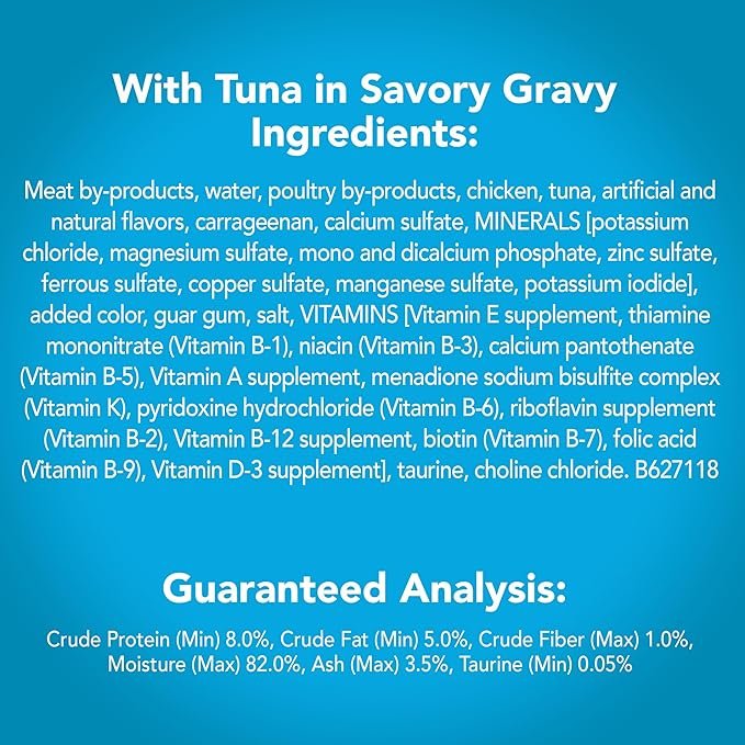 4 Purina Friskies Wet Cat Food Gravy Pate, Extra Gravy Pate With Tuna in Savory Wet Cat Food Gravy - (Pack of 24) 5.5 oz. Cans