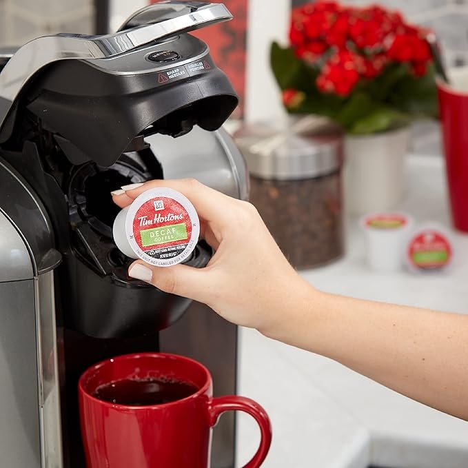4 24ct K-Cups - Tim Hortons Decaf Medium Roast Coffee for Keurig Brewers