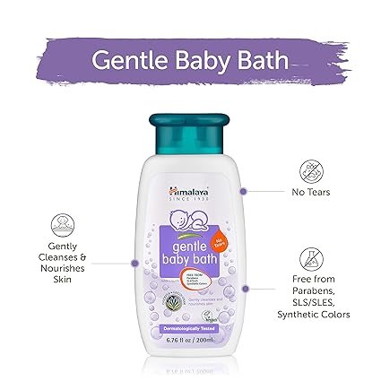 4 Himalaya Gentle Baby Bath, Gentle, Non-Irritating Cleanser for Nourishing Your Babyâ€™s Skin,6.76 Fl Oz (Pack of 3)