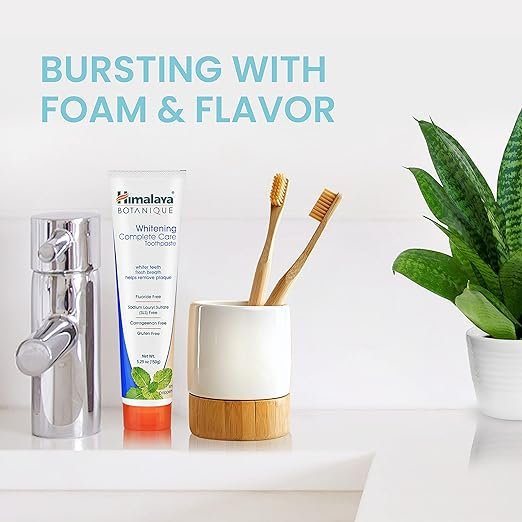 1 Himalaya Botanique Complete Care Whitening Toothpaste, Simply Peppermint, for a Clean Mouth, Whiter Teeth and Fresh Breath, 5.29 oz