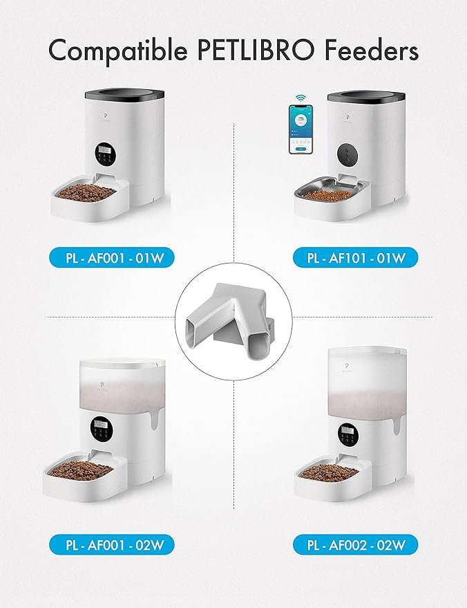 2 PETLIBRO Two-Way Pet Meal Splitter, Multiple Cat Feeder Accessories for Two Cats or Dogs, Same Time Feeding Food Dispenser Suitable for Automatic Cat Feeder Model PLAF001, PLAF101,PLAF002
