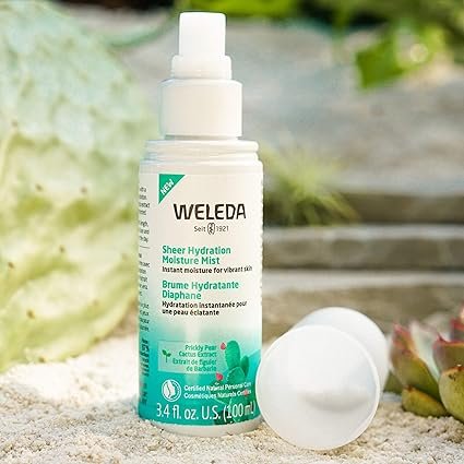 2 Weleda Sheer Hydration Moisture Mist, 3.4 Fluid Ounce, Plant Rich Moisturizer with Prickly Pear Cactus Extract and Aloe Vera