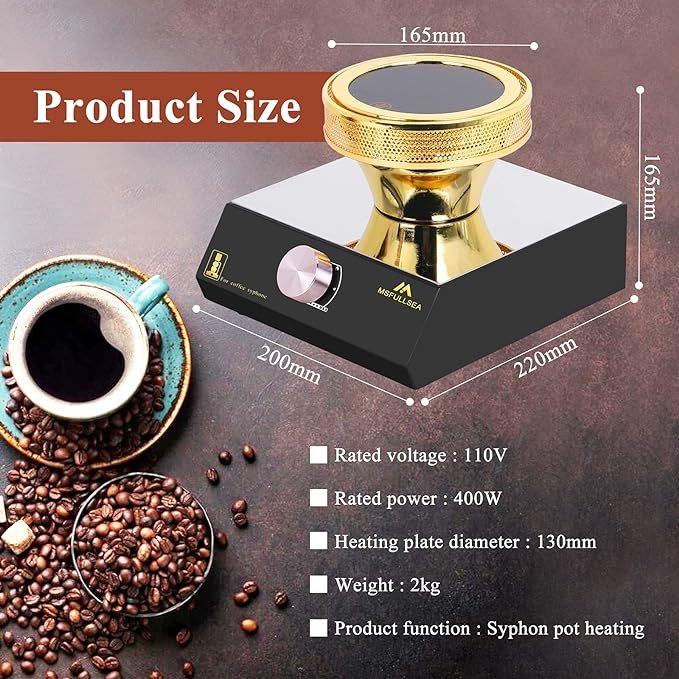 2 110V Siphon Coffee Maker Halogen Beam Burner - Msfullsea