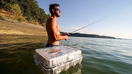 3 Waterproof Tackle Bag 3000, Gray/Clear