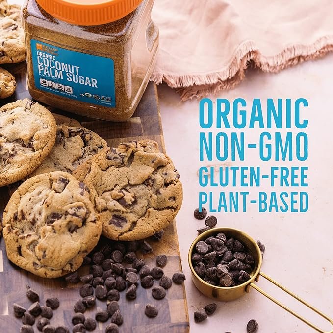 3 BetterBody Foods Organic Coconut Palm Sugar, Gluten-Free, Non-GMO, Low Glycemic Sugar Substitute, 1.5 lbs,24 Ounce