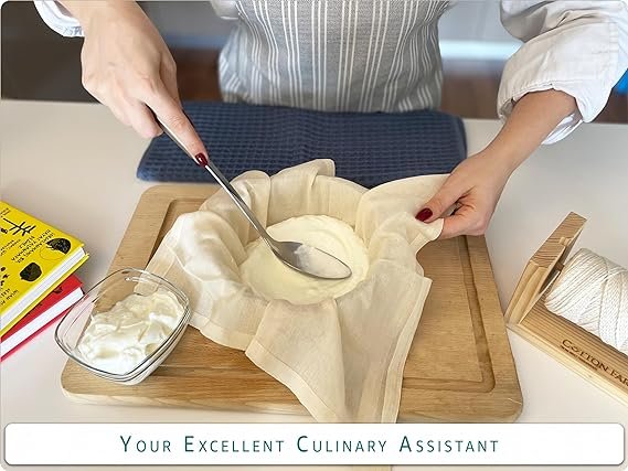 2 Premium 100% Cotton Farm Grade Cheese Cloths - Precise Straining Tool; 9 Sq Ft (1x1 yard); Unbleached Reusable Cheesecloth; Hemmed 2 Edges for Durability; Ultra-Fine Butter Muslin