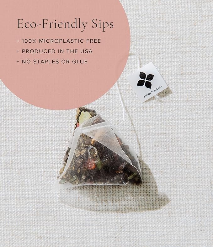 5 Art of Tea | Rose Black | 50 Eco Friendly Pyramid Tea Bag Sachets