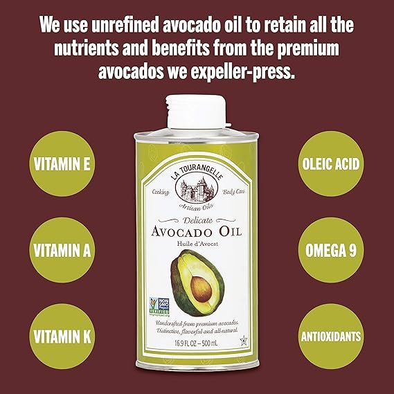 4 La Tourangelle Grapeseed Oil 25.4 Fl Oz, All-Natural, Artisanal, Great for Cooking & Avocado Oil 8.45 Fl Oz, All-Natural, Artisanal, Great for Salads, Fruit, Fish or Vegetables