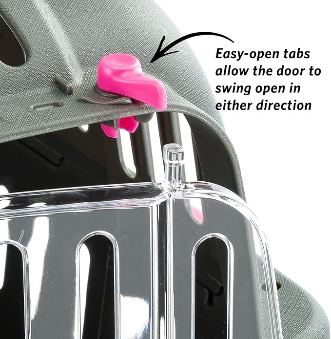 1 Ferplast Jet Pet Carrier: Value Dog Carrier Suitable for Toy Dog Breeds & Small Cats, Assembled Dimensions: 12.6L x 18.5W x 11.42H inches, Fuchsia