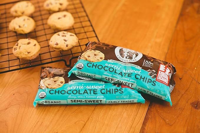 2 Equal Exchange Organic Chocolate Chips | Semi-Sweet | 55% Cacao | 10 Ounce (Pack of 12)