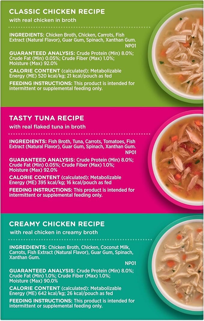 5 Rachael Ray Nutrish Purrfect Broths Natural Wet Cat Food, Variety Pack, 1.4 Ounce Pouch, 12 Count (Pack of 2), Grain Free