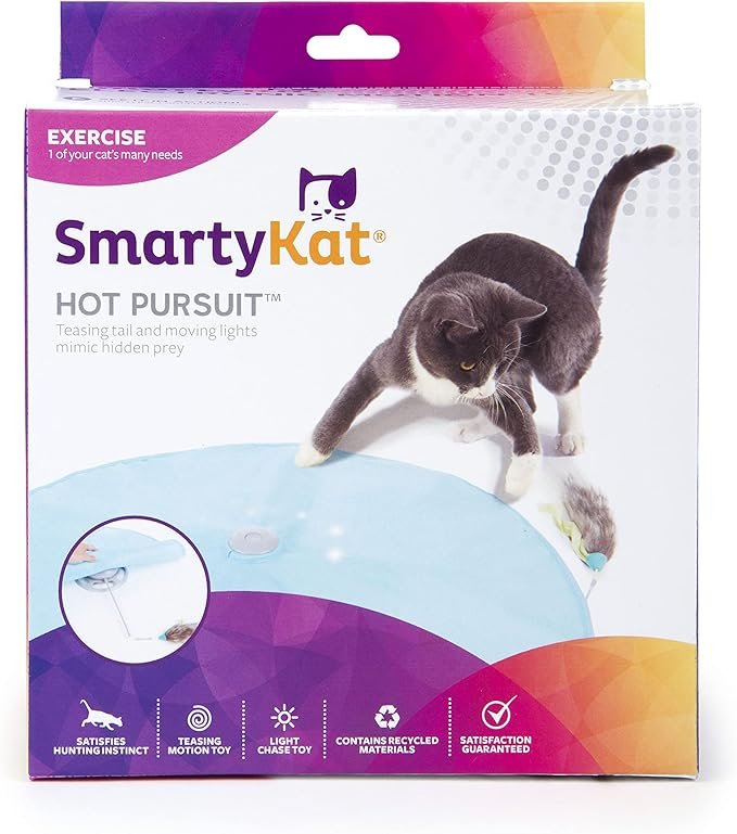 3 SmartyKat Hot Pursuit Electronic Concealed Motion Cat Toy, Battery Powered - Blue, One Size