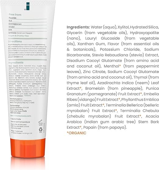 1 Himalaya Botanique Whitening + Hydroxyapatite Toothpaste for Whiter Teeth & Fresher Breath, Fights Plaque with Hydroxyapatite Support & Mint Flavor, Fluoride Free, SLS Free, & Vegan, 4.0 oz, 2 Pack
