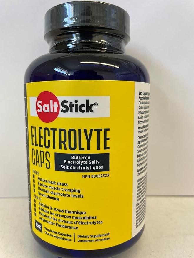 2 Saltstick Electrolyte Caps, Buffered Electrolyte Salts, 100 Capsules