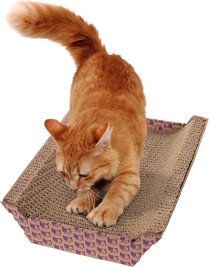 4 SmartyKat Super Scratcher Chaise Corrugated Cat Scratcher, Catnip Infusion Technology - Brown, One Size