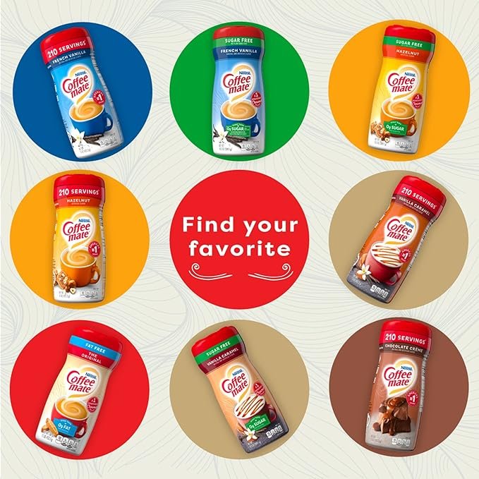 5 Nestle Coffee Vanilla Sugar Free Powder Creamer