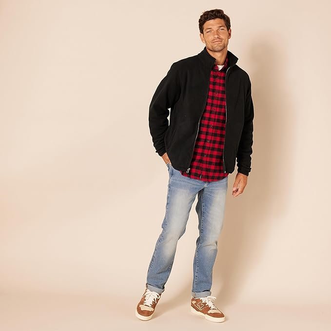 2 Essentials mens Full-zip Fleece Jacket