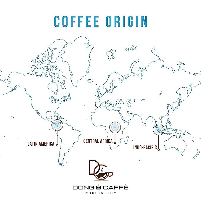 2 Dongiò Caffè Assortment, Nescafé Dolce Gusto Compatible Capsules, 100 Coffee Pods for Single-Serve Brewing (6/10 to 9/10 Intensity Range - Dark-Light Roast)