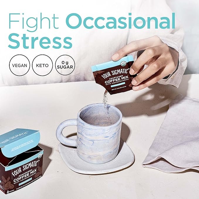 5 10-Pack of Medium Roast Instant Coffee with Ashwagandha, Chaga & Tulsi by Four Sigmatic