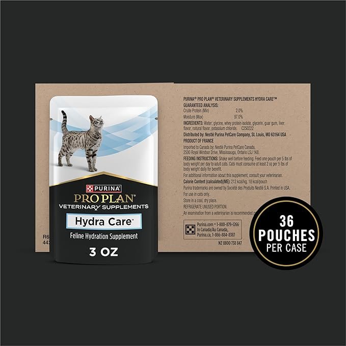 5 Purina Pro Plan Veterinary Supplements Hydra Care Cat Supplements - (Pack of 36) 3 oz. Pouches