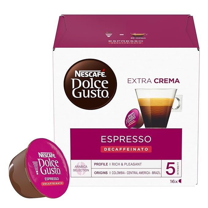 1 Nescafe Dolce Gusto Decaf Espresso - Bundle of 3, Contains 48 Capsules
