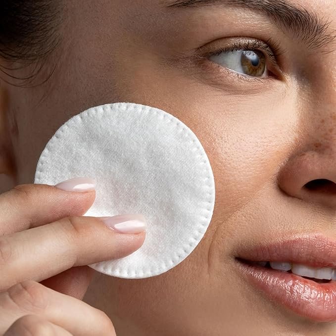 2 Cliganic Premium Cotton Rounds | Makeup Remover Pads, Hypoallergenic, Lint-Free | 100% Pure Cotton (6 Pack)