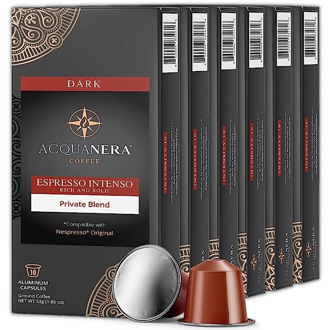 1 Dark Roast Coffee Pods - 60 Pack, Intensity 10