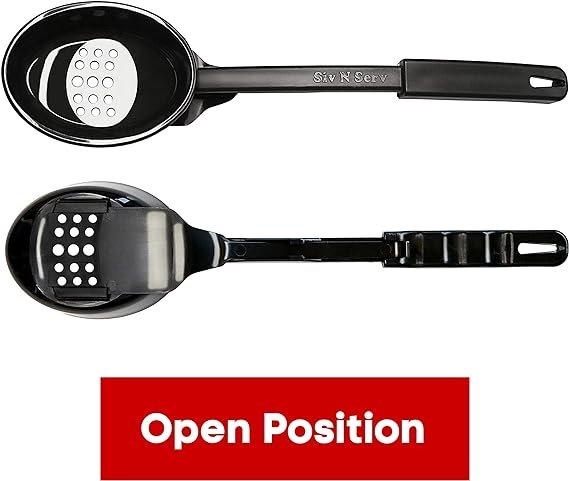 1 USA-made Nylon 2-in-1 Cooking Spoon - Heat Resistant, Non-Stick, Slotted & Solid