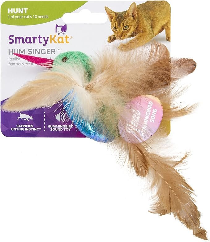 2 SmartyKat Hum Singer Electronic Sound Cat Toy, Battery Powered - Multi Color, One Size