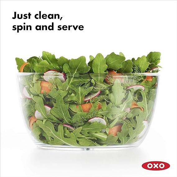 3 OXO Good Grips Large Salad Spinner - 6.22 Qt., White