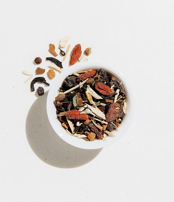 2 Art of Tea | Endurance 3.5oz Tin (Puerh, Ashwaganda, and Nettle Leaf Tea) | Wellness Loose Leaf Artisan Tea